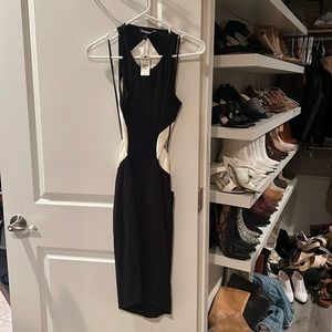 Black and white express dress